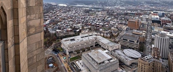 Birds eye of campus